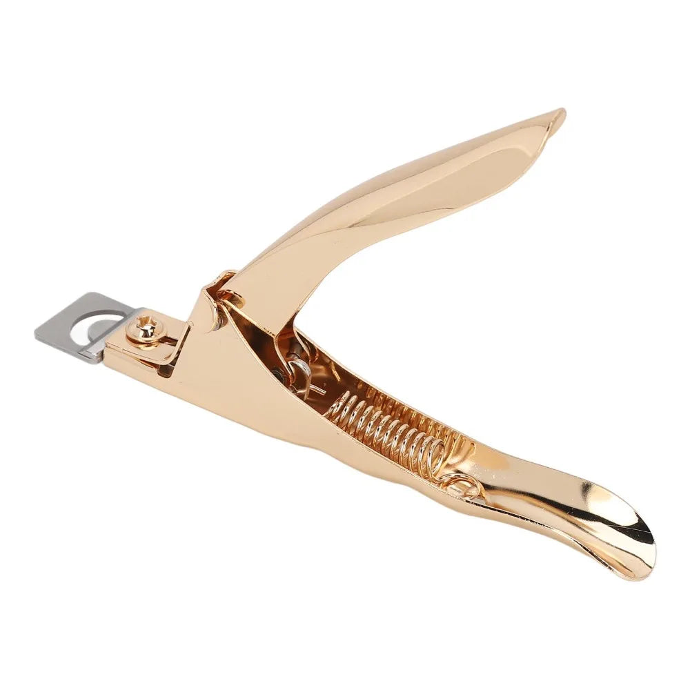 Gold Stainless Steel Nail Tip Cutter | U-Shape Fake Nail Trimmer Nail Tip Cutter QXL