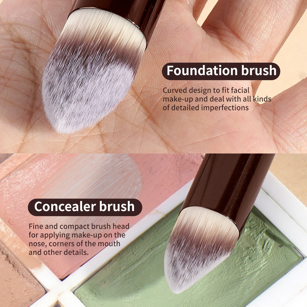 MAANGE 3-Piece Makeup Brush Set – Foundation, Concealer & Eyeshadow Makeup Brush Set QXL