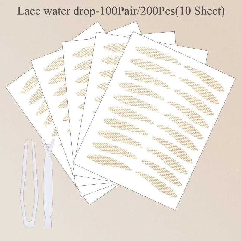 Invisible Double Eyelid Tape Stickers | Lace Mesh 36–240 Pcs Eyelid Tape Stickers QXL 06Water Drop 240Pcs