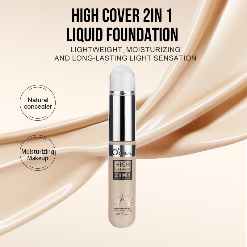 OCHEAL 2-in-1 Liquid Foundation & Concealer | High Coverage Liquid Foundation QXL