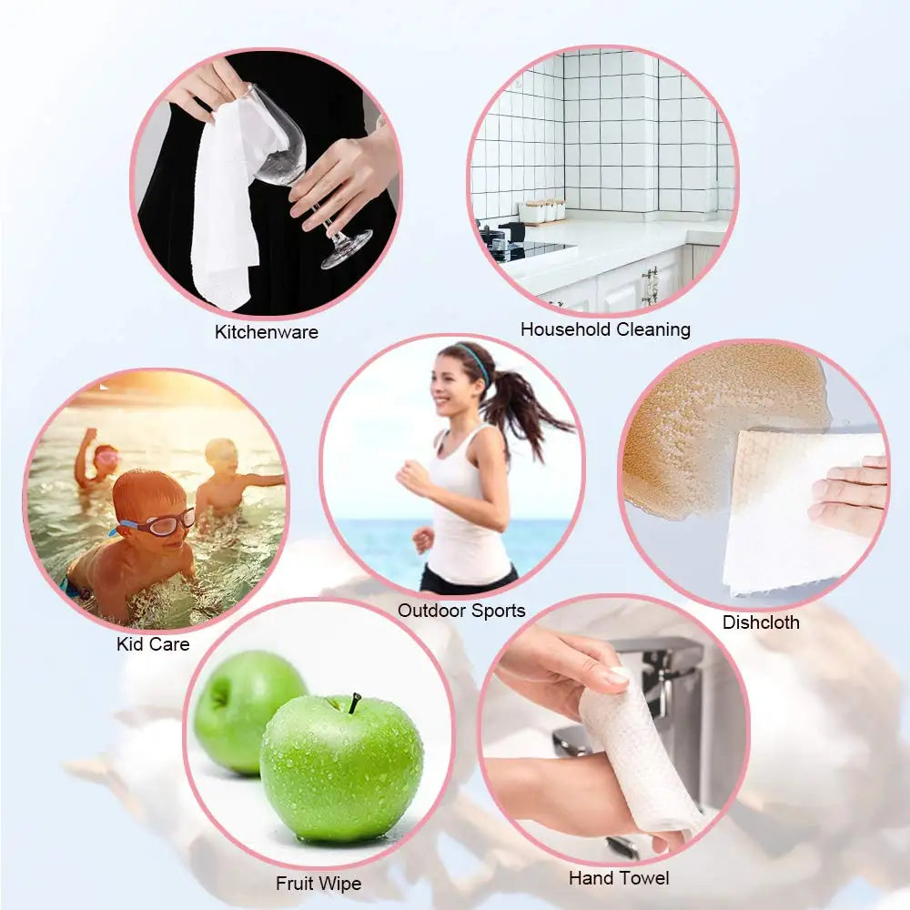 Disposable Non-Woven Face Cleaning Towels | Dry Wipes 22x22cm Disposable Face Towels QXL