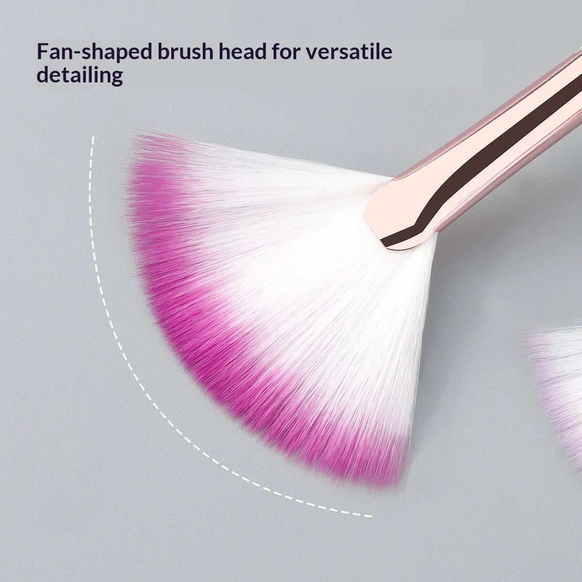 Soft Fan Makeup Brush – Highlighter, Blush & Bronzer Fan Makeup Brush QXL