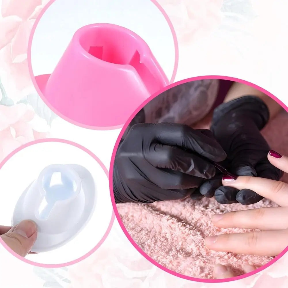 Silicone Nail Polish Bottle Holder & Anti-Tip Organizer Stand Nail Polish Holder QXL