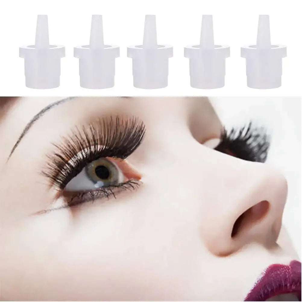 Eyelash Glue Nozzle Cap & Anti-Blocking Needle | 10/20-Pack Lash Glue Accessories QXL