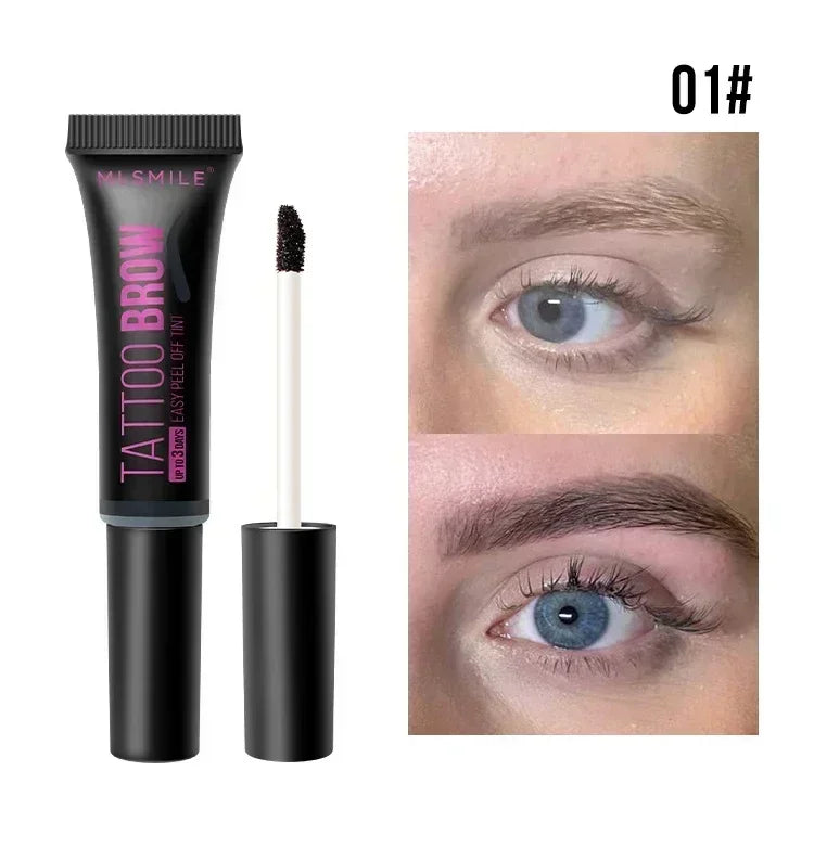 Peel-Off Eyebrow Tint Gel | Waterproof Long-Lasting Brow Cream Eyebrow Tint Gel QXL A01 Dark Grey