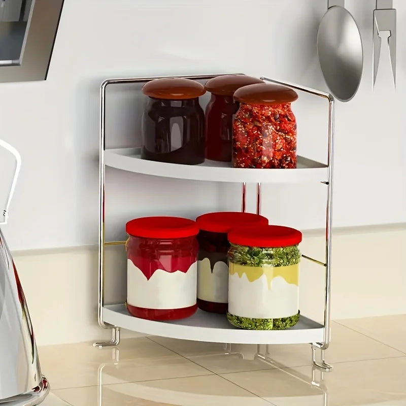 Multi-Layer Corner Storage Organizer | Bathroom Vanity Rack Corner Storage Organizer QXL