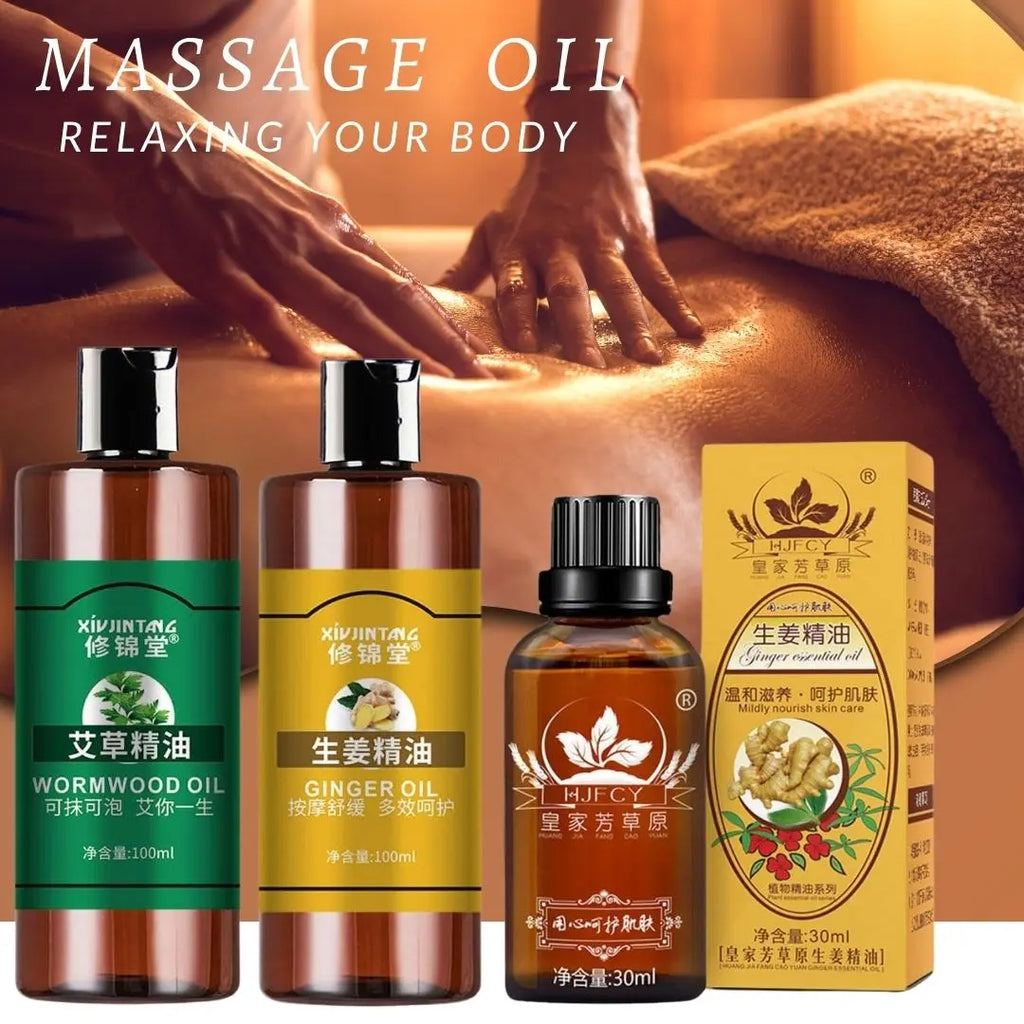 Mugwort Body Massage Oil | Moisturizing & Firming Skin Care Body Massage Oil QXL
