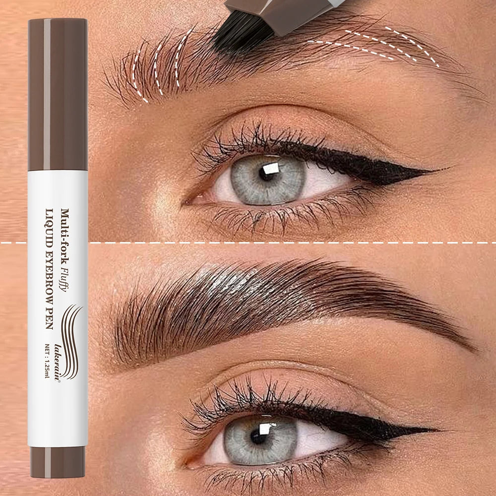 4D Microblading Eyebrow Pen | Waterproof Multi-Fork Brow Pencil Eyebrow Pen QXL
