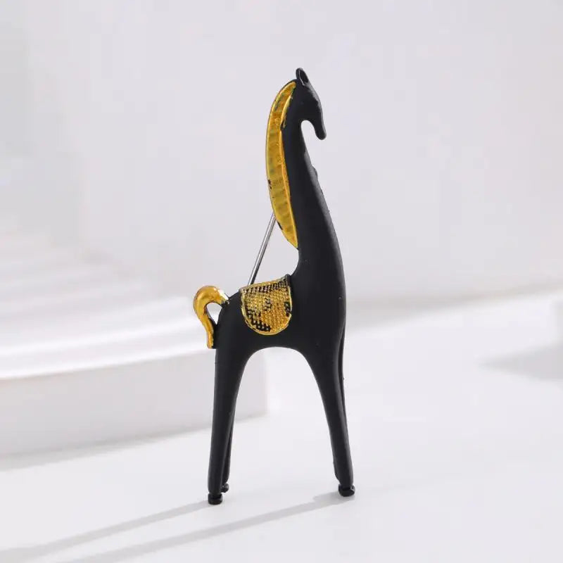 Animal Horse Brooch | Fashion Pony Pin for Men & Women Fashion Brooch Pin QXL Black