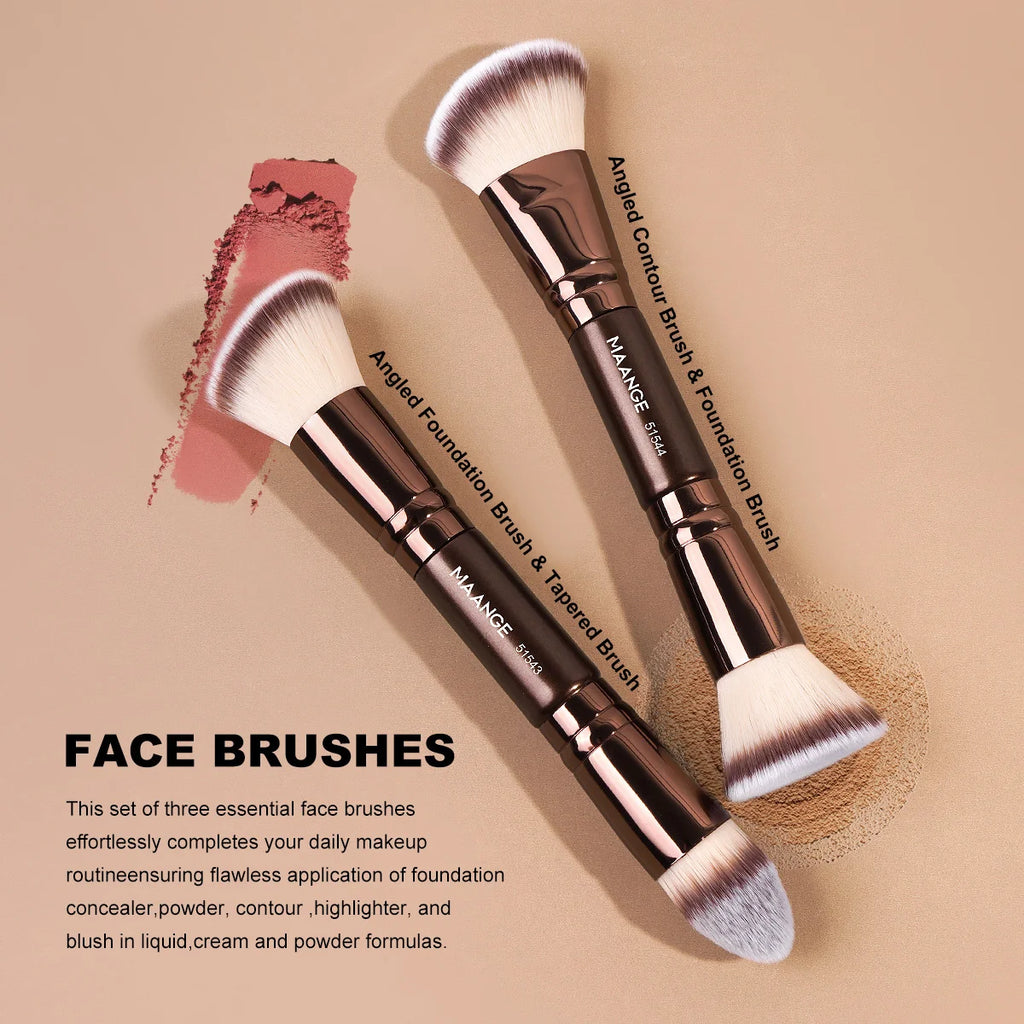 MAANGE 8-Piece Makeup Brush Set | Foundation & Contour Makeup Brush Set QXL