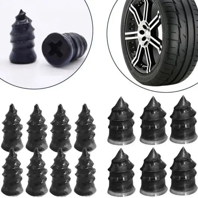 Tubeless Tire Repair Rubber Nails | Car & Motorcycle Puncture Kit Tire Repair Kit QXL