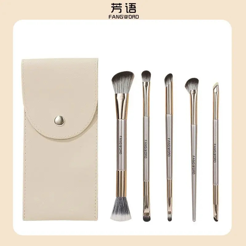 5-Set Double-Ended Eyeshadow & Concealer Brush Kit Makeup Brush Set QXL Practical 5 upgraded