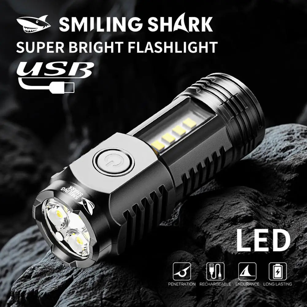 Mini 3-LED EDC Tactical Flashlight | USB Rechargeable & Clip Tactical Flashlight QXL