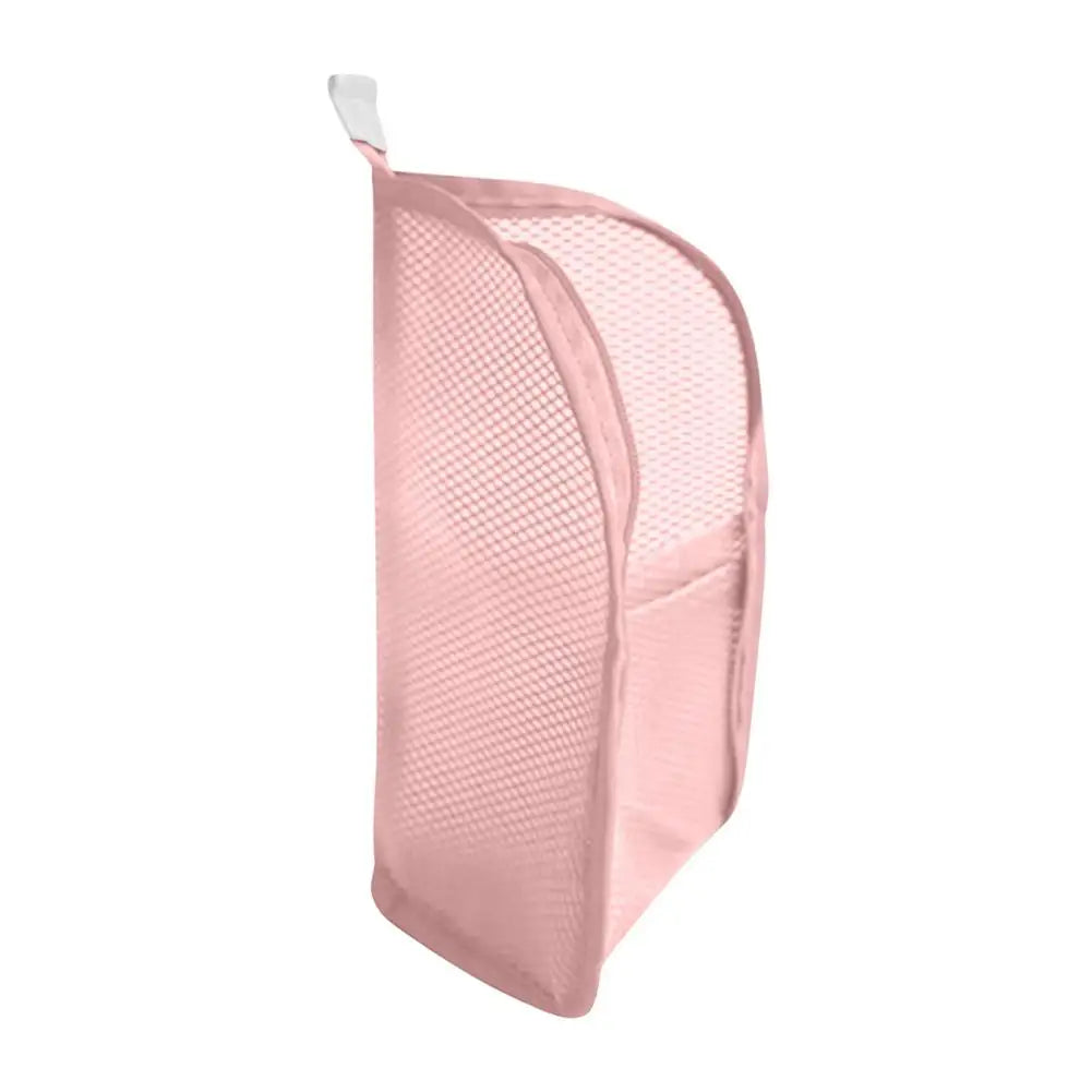 Standing Mesh Toiletry Bag | Foldable Travel Organizer Pouch Travel Toiletry Bag QXL Pink