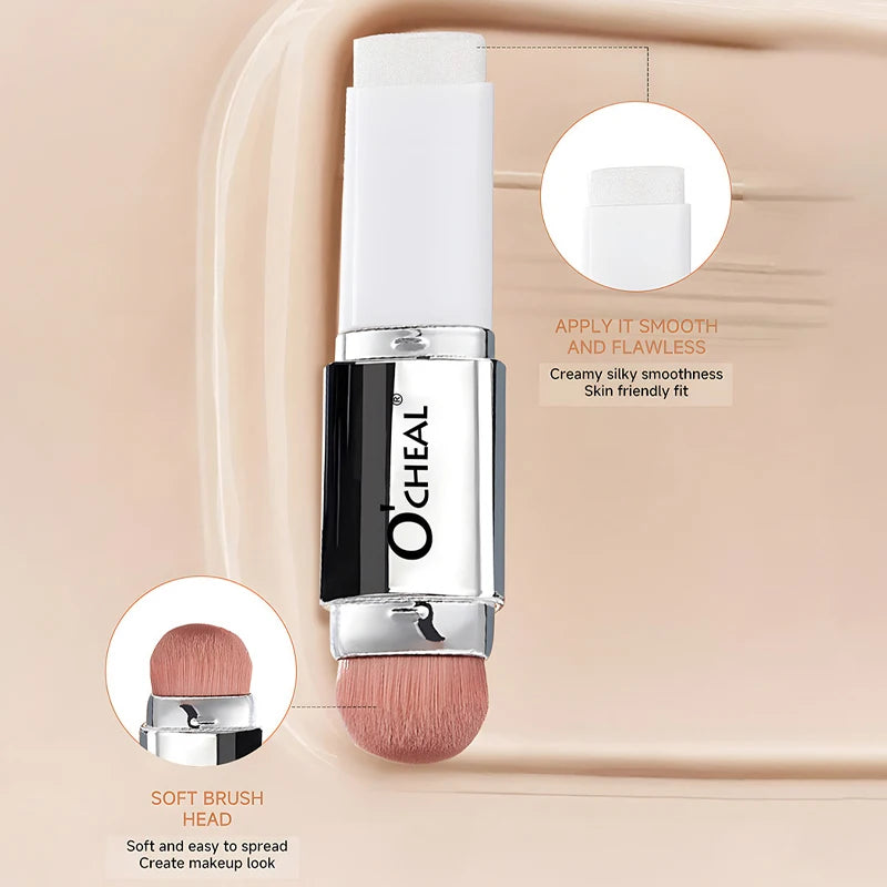 2-in-1 Color-Changing Foundation & Concealer Stick | Triangle Foundation Concealer Stick QXL