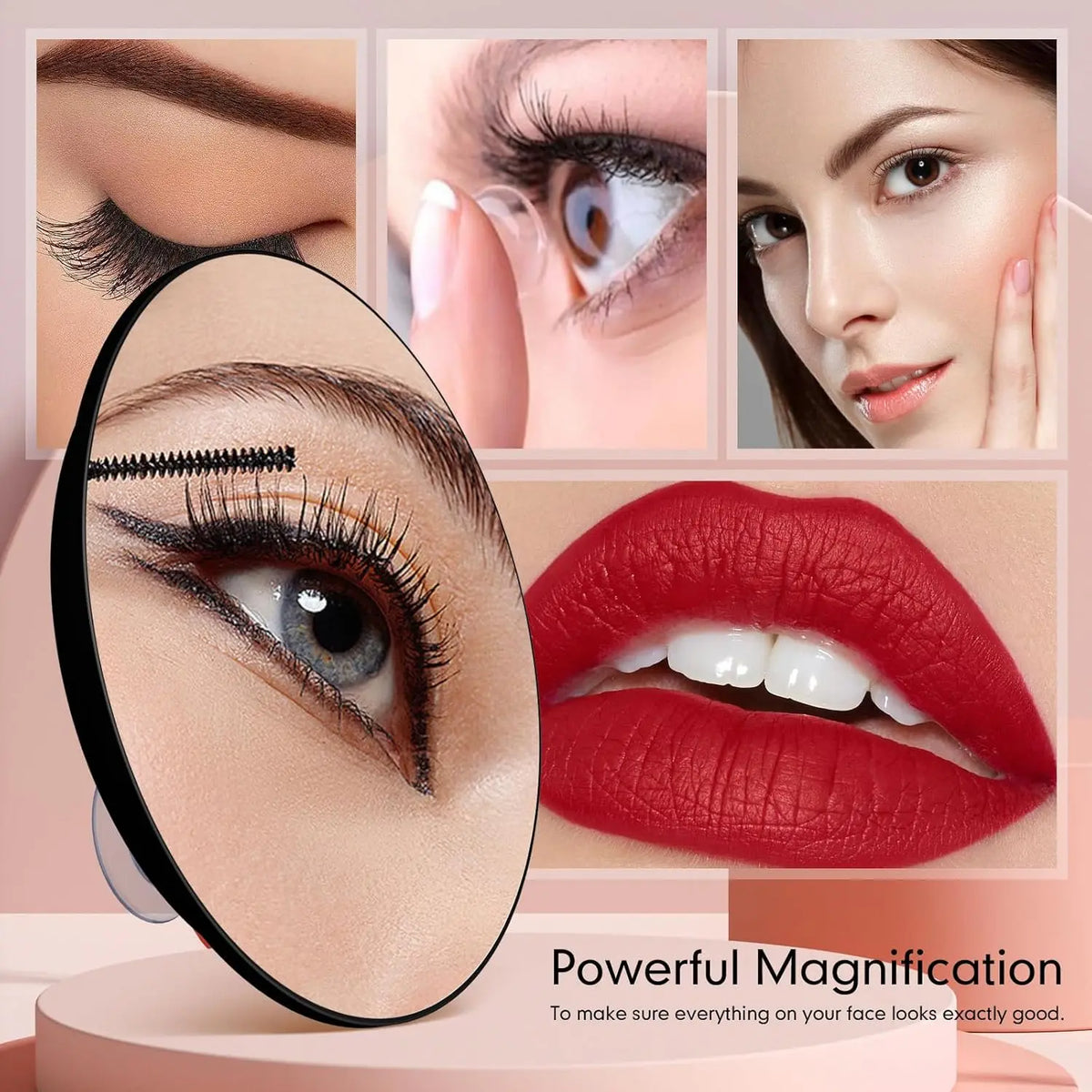 10X Magnifying Makeup Mirror & Tweezers Set – 6" Travel Magnifying Makeup Mirror QXL