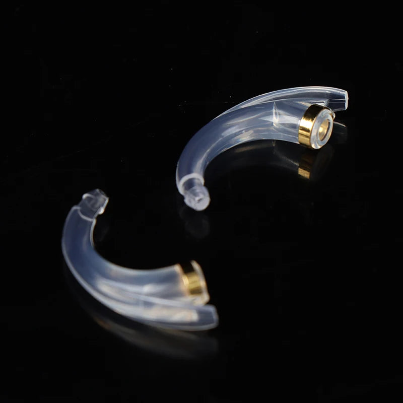 2-Pack Hearing Aid Ear Hooks | Anti-Feedback Elbow Tubing Hearing Aid Accessory QXL