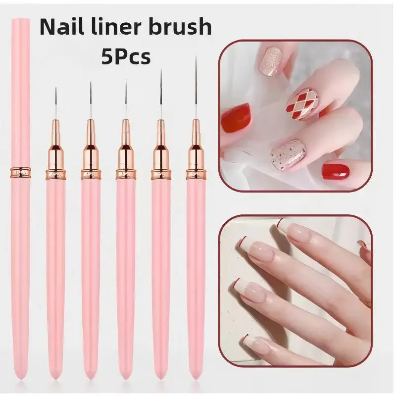 Professional Nail Art Painting Brush Set | Detail Drawing Pens Nail Art Brush Set QXL