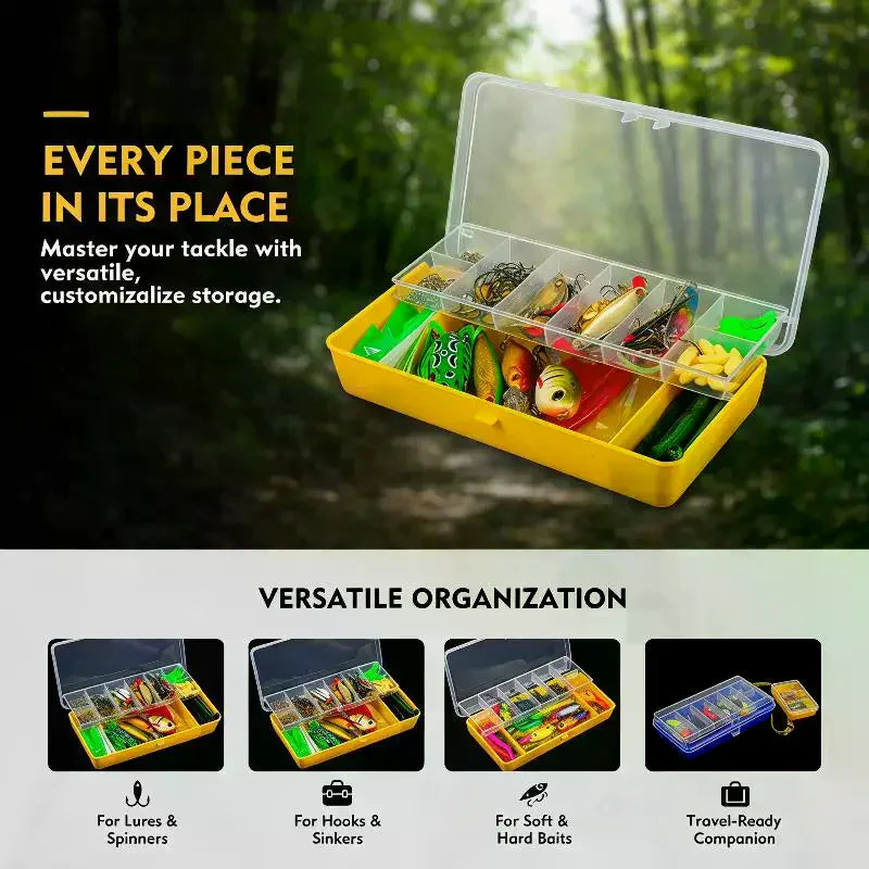Double Layer Fishing Tackle Box | Portable Bait Organizer Fishing Tackle Box QXL