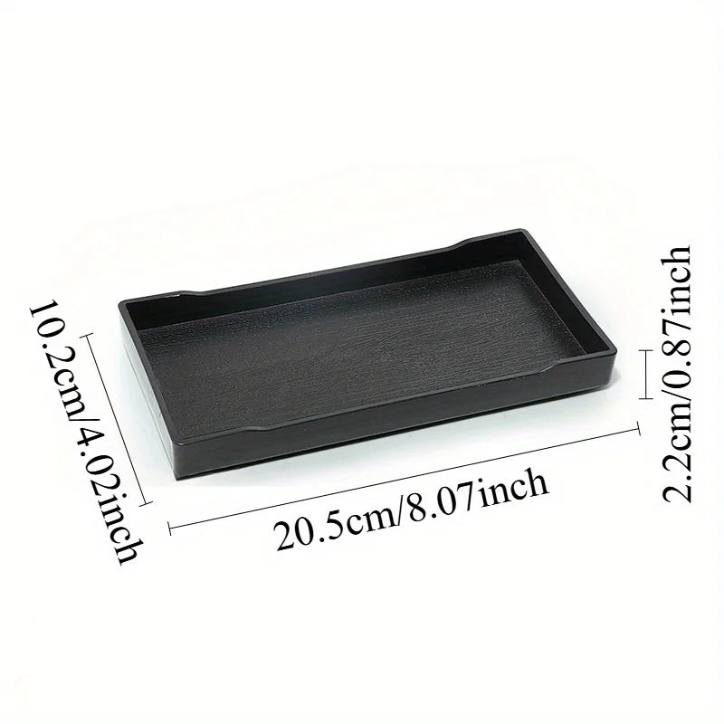 Wood Grain Plastic Serving & Toiletry Storage Tray Serving Storage Tray QXL