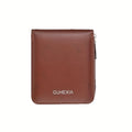 Men's Slim PU Leather Wallet | Card Slots, Coin & ID Holder Men's Slim Wallet QXL brown