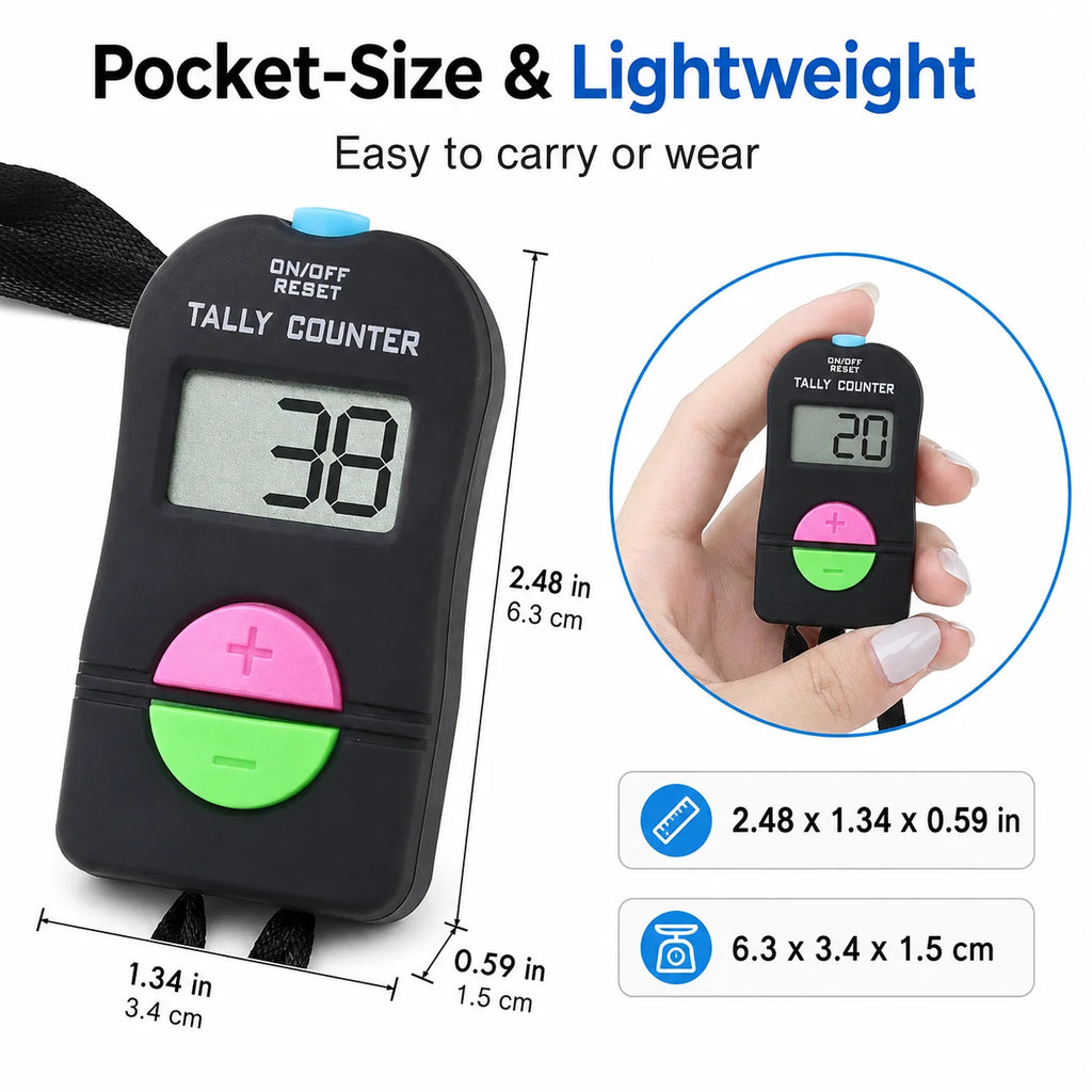 Mini Digital Golf Score Counter | LCD Tally Clicker 1–10 Pack Digital Tally Counter QXL