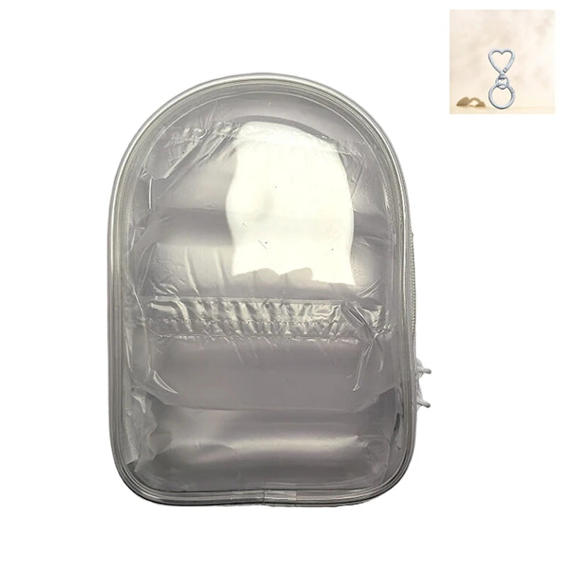 Transparent PVC Doll Display Case 15cm | Dustproof Zipper Bag Doll Display Case QXL transparent