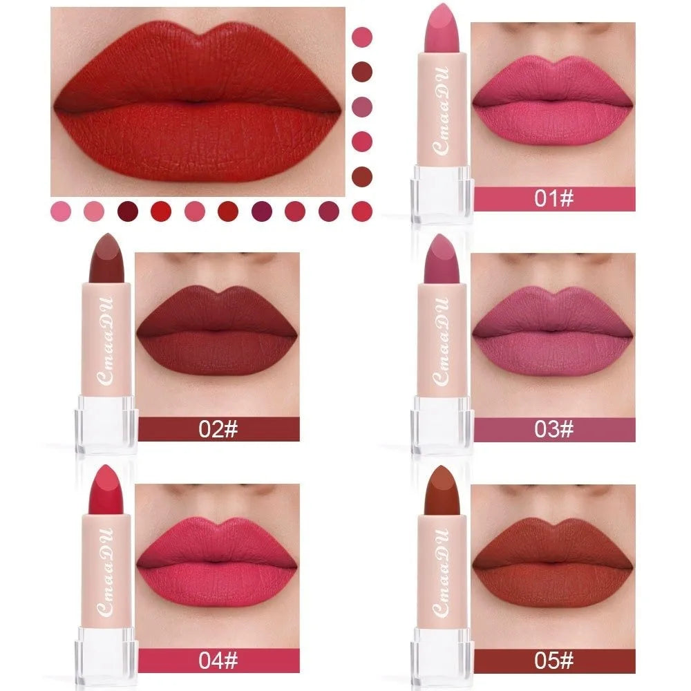 15-Color Matte Velvet Lipstick | Waterproof Long-Lasting Matte Lipstick QXL