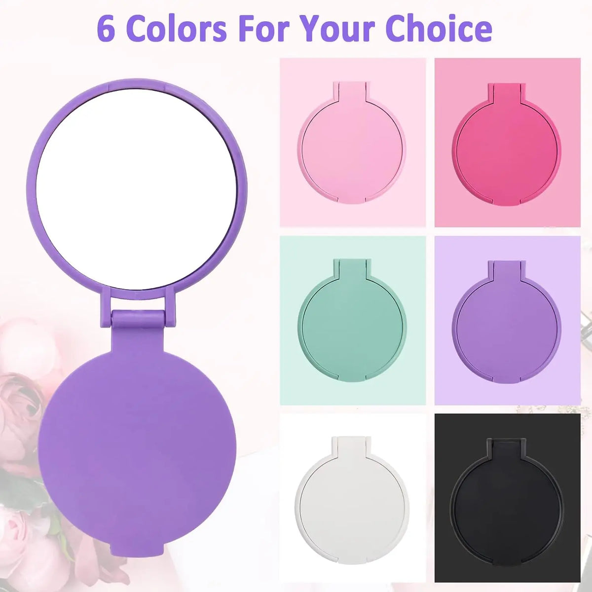 12-Pack Mini Round Folding Compact Travel Mirrors 2.4" Compact Travel Mirror QXL