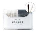 200-Count Double-Tip Cotton Swabs | Paper Stick Makeup Buds Cotton Swabs QXL White black 200pcs