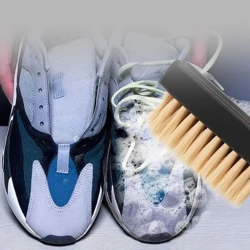 Nylon Shoe Brush Set | Soft & Firm Bristles – Sports & Leather Shoe Cleaning Brush QXL