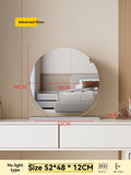 Large Half-Circle Desktop Makeup Mirror | Metal Frame Desktop Makeup Mirror QXL Silver W50