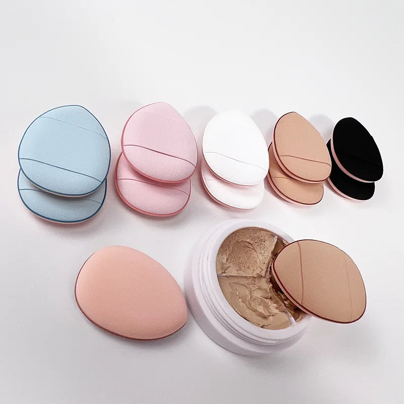 100-Pack Mini Finger Puff Sponge Applicators | Air Cushion Makeup Sponge Puffs QXL