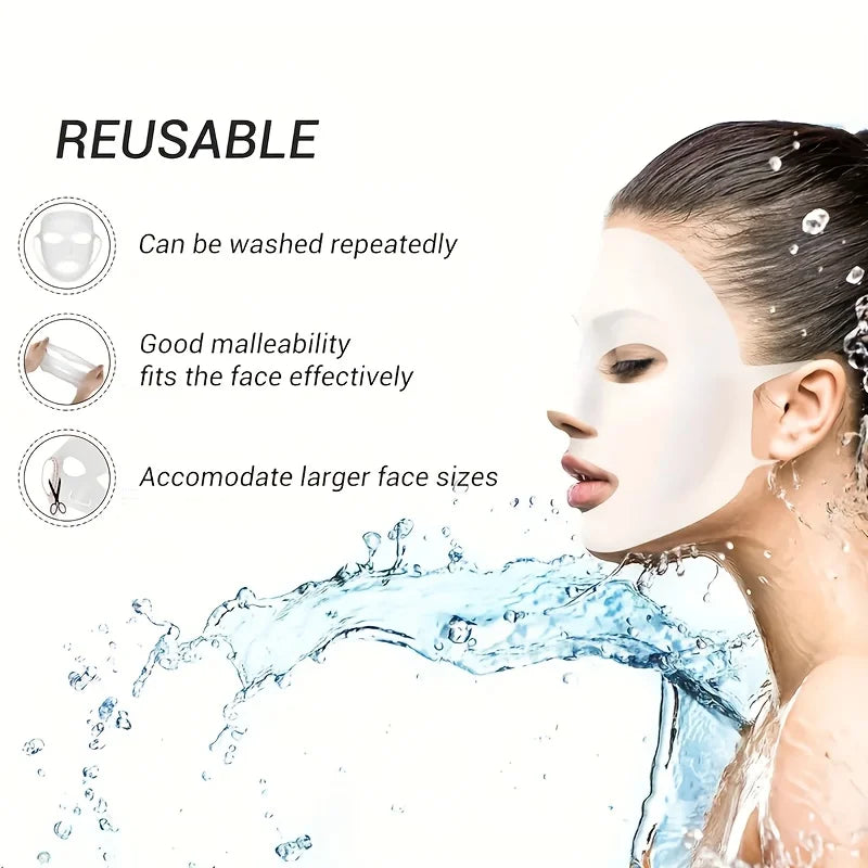 Reusable 3D Silicone Ear Hook Face Mask | Moisturizing Tool Silicone Face Mask QXL