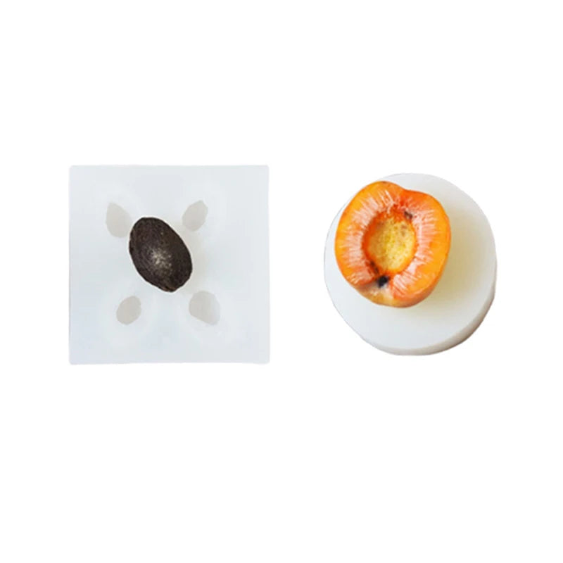 3D Apricot Silicone Mold for Candles, Soap, Resin & Clay Silicone Craft Mold QXL