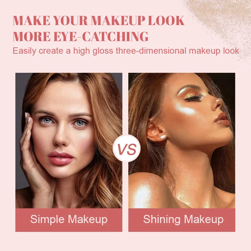 VERONNI Shimmer Highlighter Powder | Face & Body Illuminator Shimmer Highlighter Powder QXL