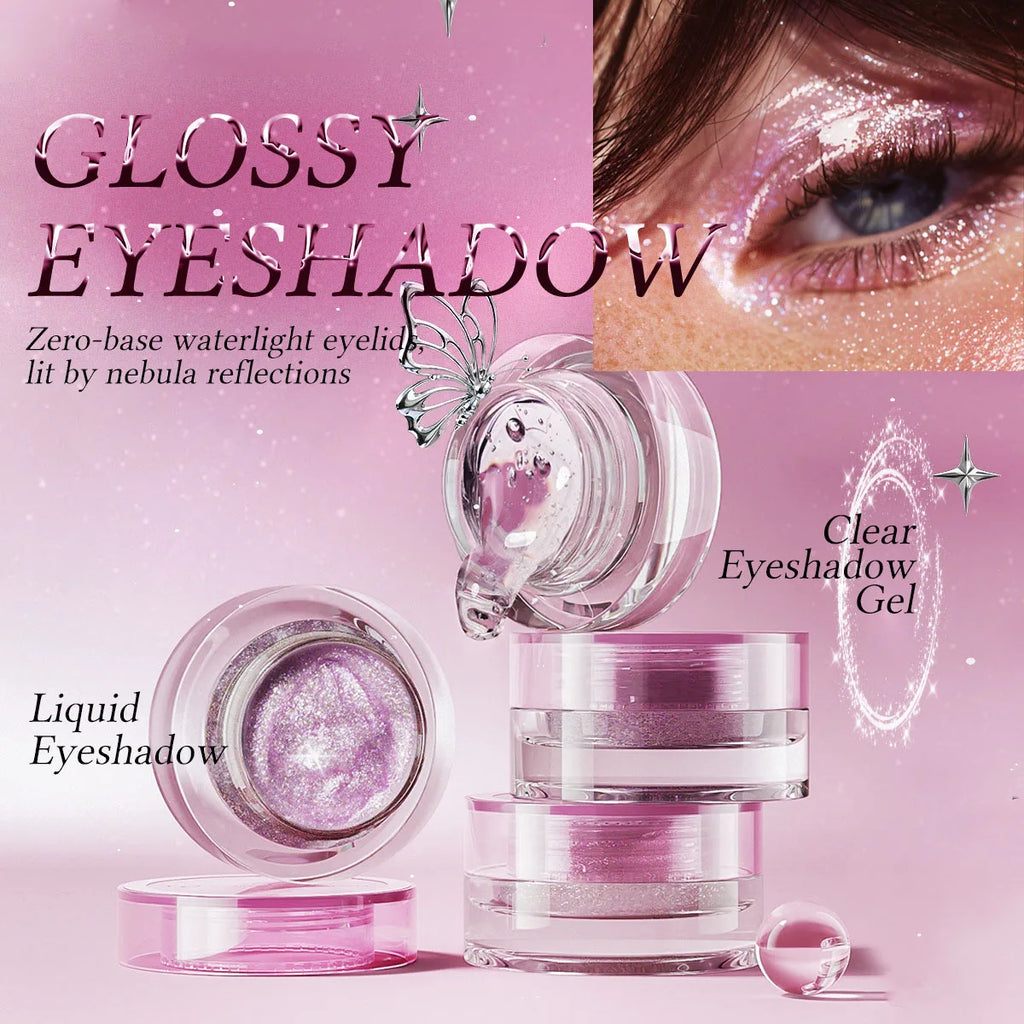 2-Pack Liquid Glitter Eyeshadow | 7 Shades Shimmer Gel Liquid Glitter Eyeshadow QXL