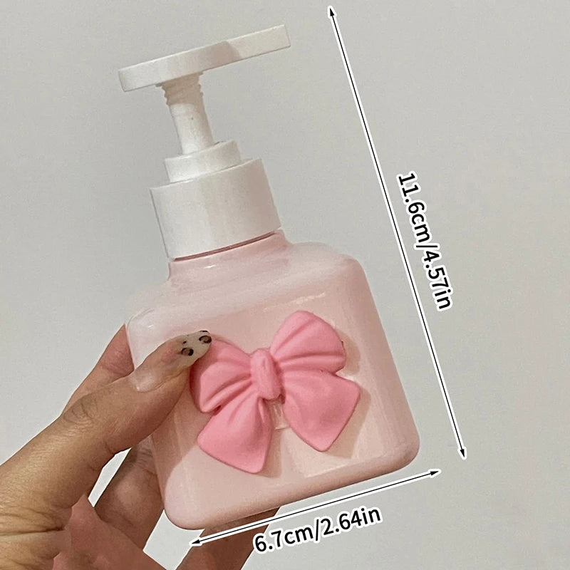 200ml Bow-Knot Refillable Pump Bottle | Soap, Shampoo & Lotion Pump Dispenser Bottle QXL