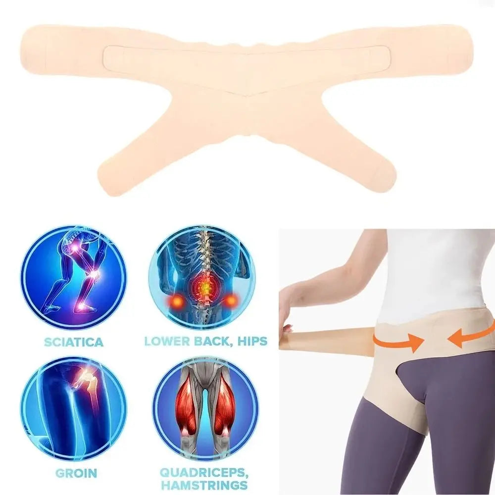 Ultra-Thin Hip Brace | Adjustable Groin Compression Wrap Hip Compression Brace QXL
