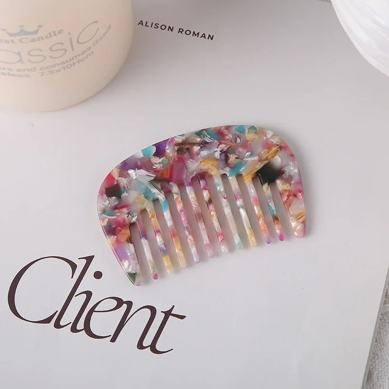 Acetic Acid Pocket Hair Comb | Portable Travel Styling Tool Pocket Hair Comb QXL