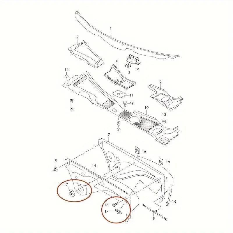 10-Pack Car Cabin Insulation Nut Clips | Chassis Fasteners Auto Panel Fasteners QXL