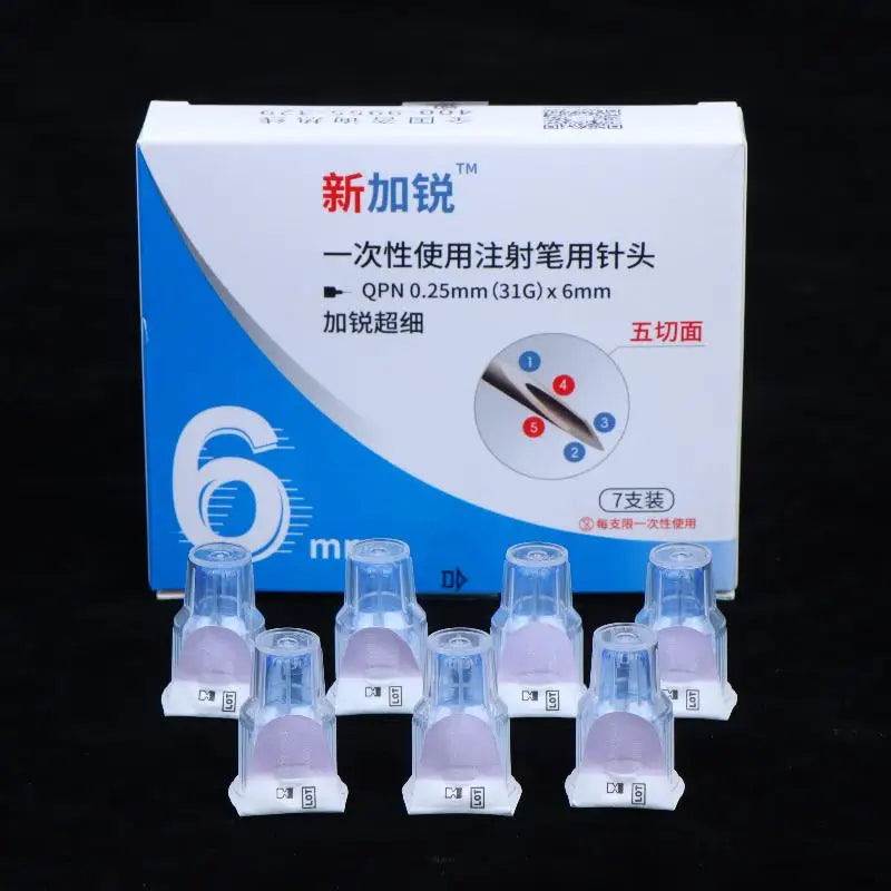 7-Pack Insulin Pen Tip Needles 4mm 5mm 6mm | YOVIP Insulin Pen Needles QXL 6mm 7pcs
