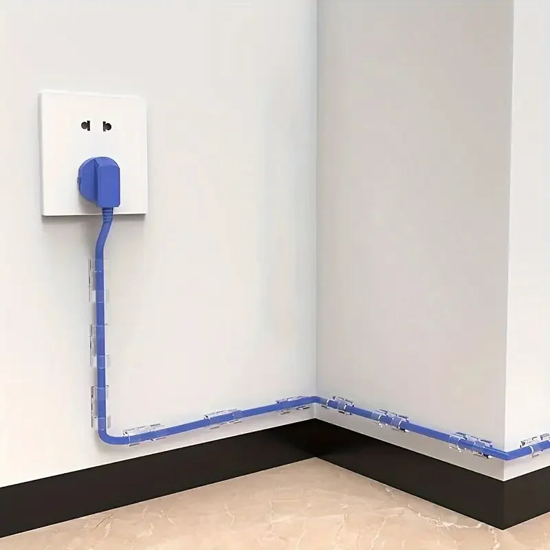 Clear Adhesive Cable Clips | Transparent Wire Cord Organizers Cable Clips QXL