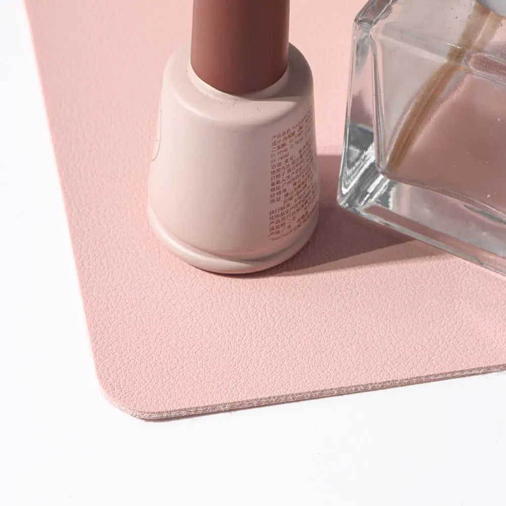 Pink Leather Nail Art Table Mat | Anti-Slip Armrest Cushion Nail Art Mat QXL
