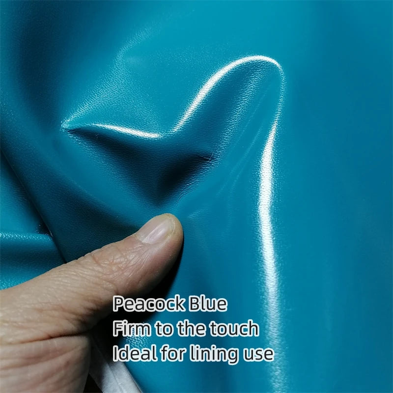 Peacock Blue Top-Grain Goatskin Leather 0.6–0.7mm | DIY Lining Leather Craft Sheet QXL