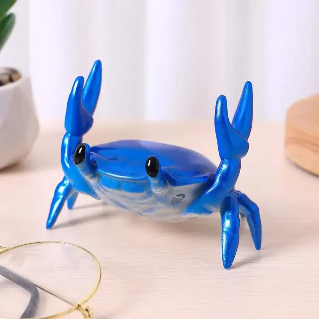 Cute Crab Desk Holder – Phone, Pen & Glasses Stand Desk Organizer Stand QXL blue