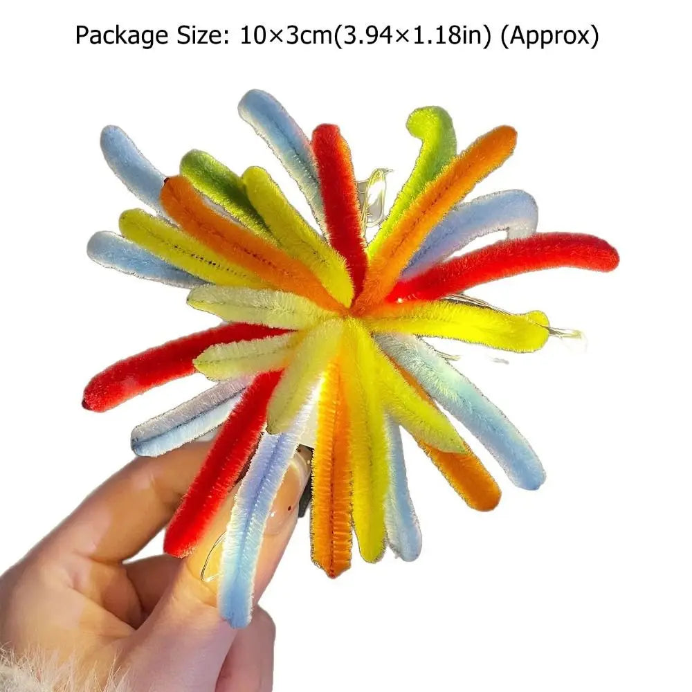 DIY Glow Color Strip Hair Clip | Handmade Flower Design Flower Hair Clip QXL