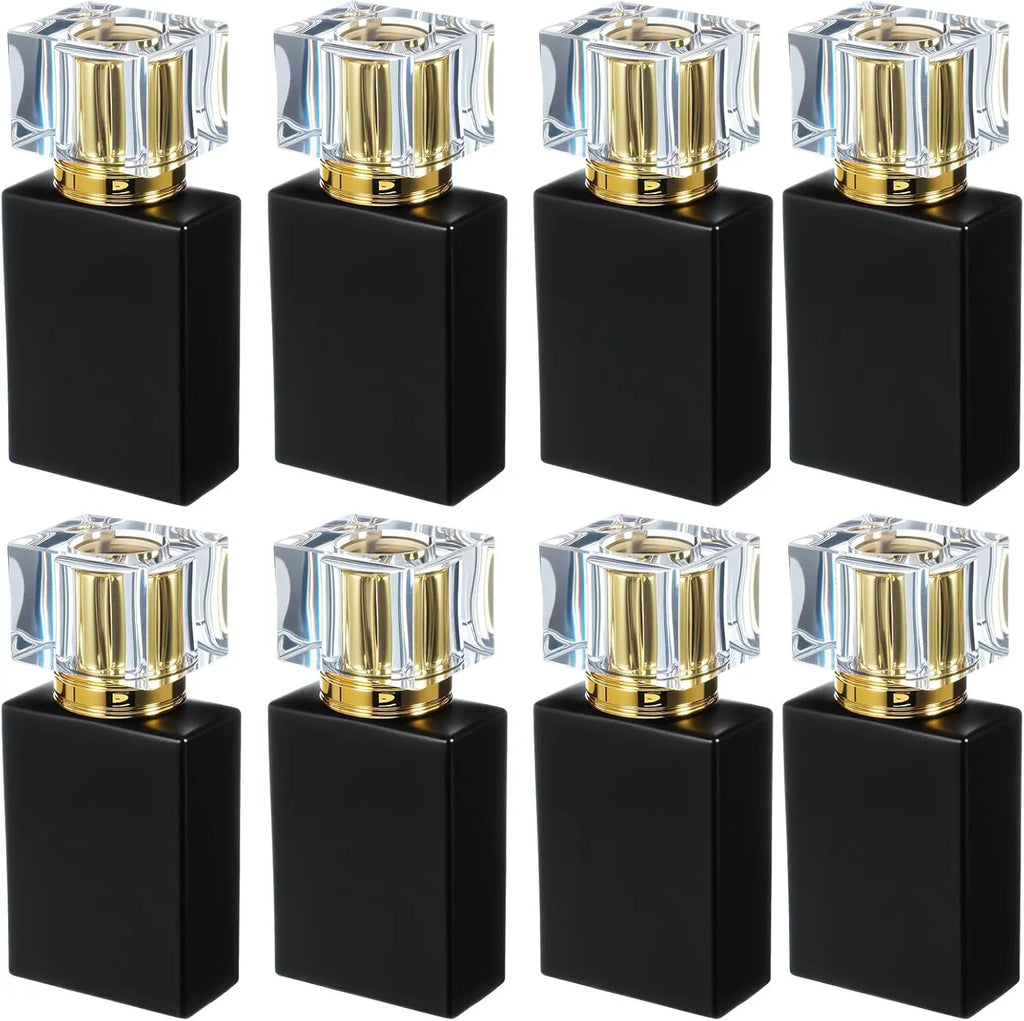 8-Pack 30ml Black Glass Fine Mist Refillable Perfume Spray Bottles Perfume Spray Bottle QXL 8PCS 30ml Glass