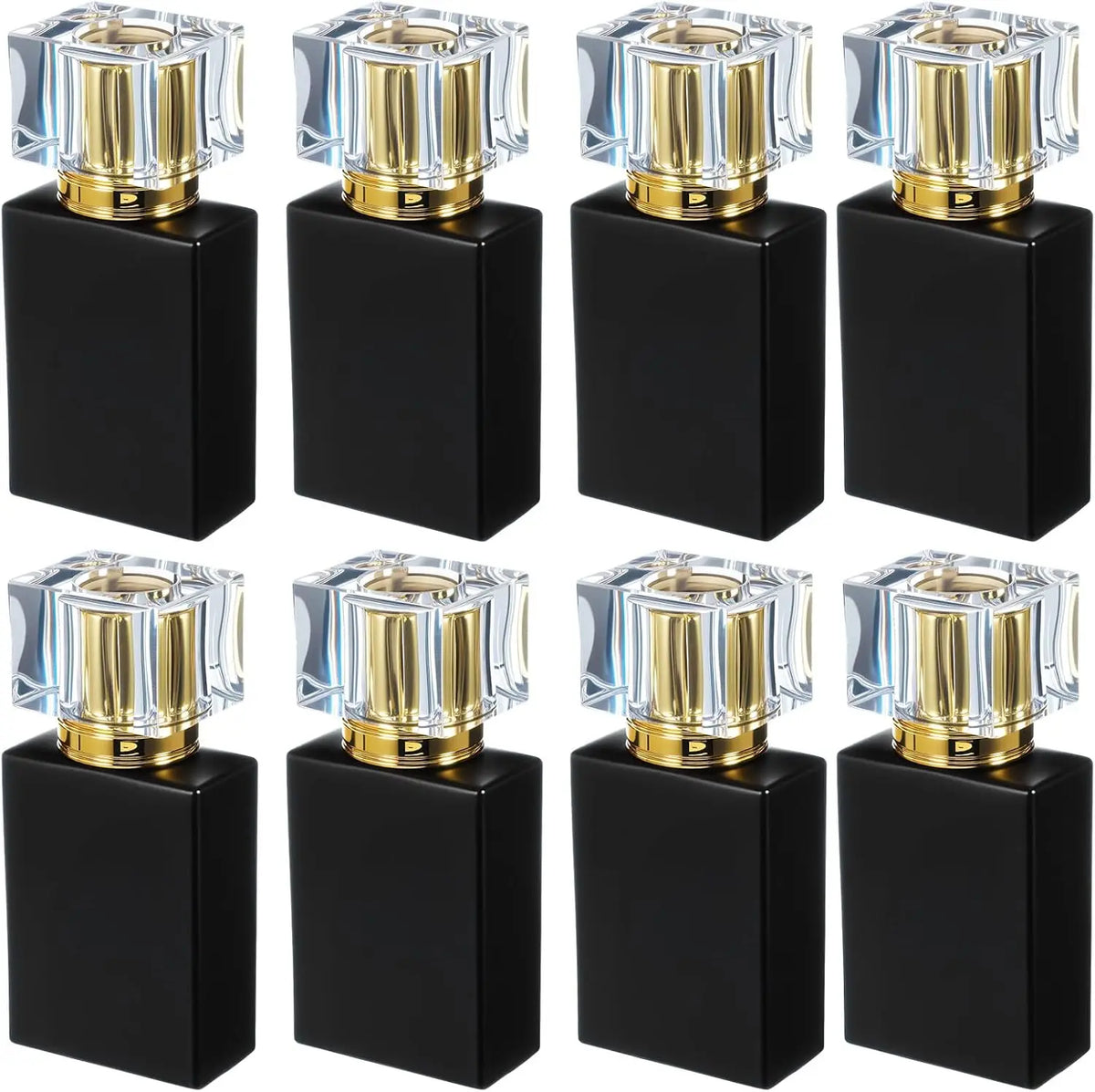8-Pack 30ml Black Glass Fine Mist Refillable Perfume Spray Bottles Perfume Spray Bottle QXL 8PCS 30ml Glass