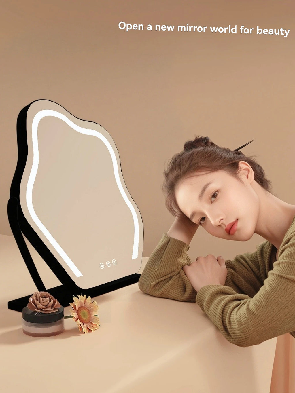 LED Cloud Makeup Mirror | Rotating Dressing Table Light LED Vanity Mirror QXL
